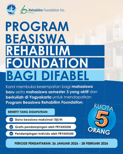 Poster Beasiswa Mahasiswa Difabel